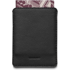 Woolnut Leather Sleeve for Passports -passitasku, musta