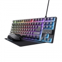 Trust GXT 794 tastatūra Pele iekļauta Speļu USB QWERTZ Vācu Melns Trust GXT 794 tastatūra Pele iekļauta Speļu USB QWERTZ Vācu Melns