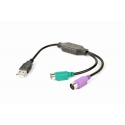 Gembird UAPS12-BK PS/2-kaabel 0,3 m 2x 6-p Mini-DIN USB A Must, Roheline, Lilla Gembird UAPS12-BK PS/2-kaabel 0,3 m 2x 6-p Mini-DIN USB A Must, Roheline, Lilla