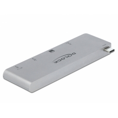 DeLOCK 64078 dokstacija USB 3.2 Gen 1 (3.1 Gen 1) Type-C Pelēks