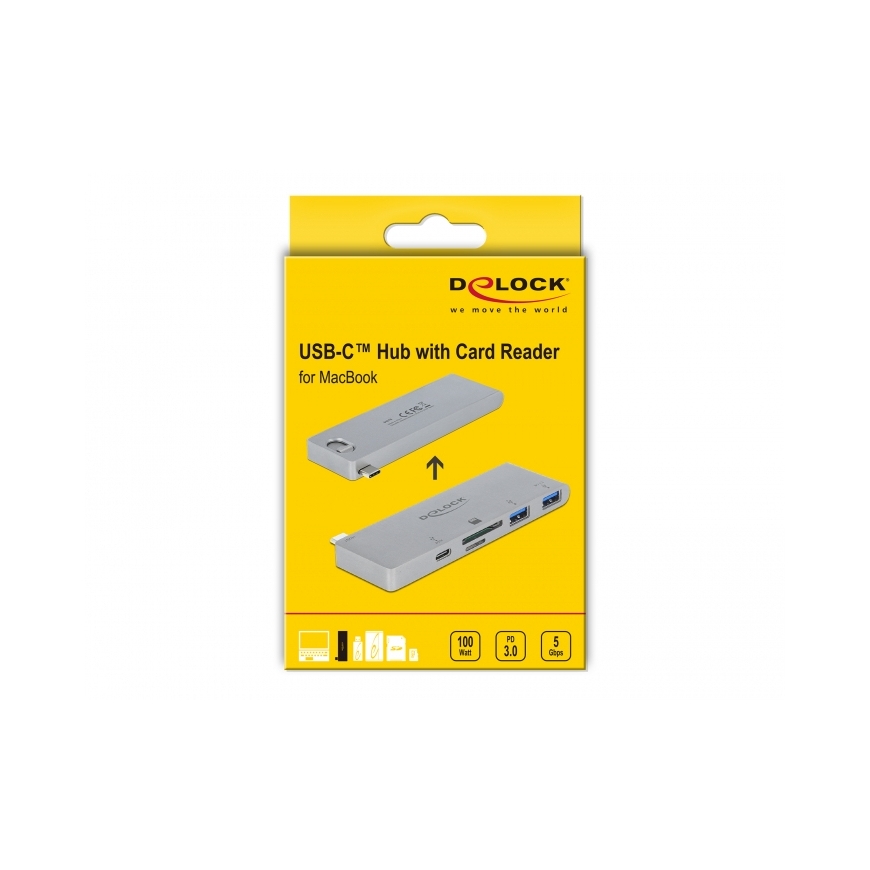 DeLOCK 64078 sülearvuti dokk ja pordireplikaator USB 3.2 Gen 1 (3.1 Gen 1) Type-C Hall – 4