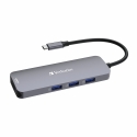 Verbatim CMH-08 USB Veids-C 5000 Mbit/s Sudrabs Verbatim CMH-08 USB Veids-C 5000 Mbit/s Sudrabs