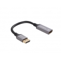 Lanberg AD-DP-HD-04 videokaabliadapter 0,2 m DisplayPort HDMI Hõbe, Must