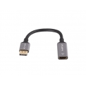 Lanberg AD-DP-HD-04 videokaabliadapter 0,2 m DisplayPort HDMI Hõbe, Must