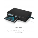 ICY BOX IB-CR401-C3 karšu lasītājs USB 3.2 Gen 1 (3.1 Gen 1) Type-C Melns ICY BOX IB-CR401-C3 karšu lasītājs USB 3.2 Gen 1 (3.1 Gen 1) Type-C Melns