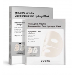 COSRX The Alpha‑Arbutin Discoloration Care Гидрогелевая Маска Для Лица 3 шт