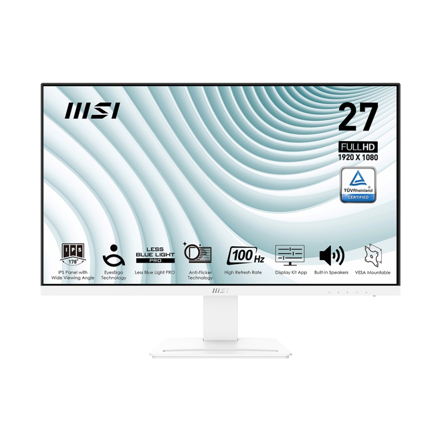 MSI Pro MP273AWDE монитор для ПК 68,6 cm (27") 1920 x 1080 пикселей Full HD ЖК Белый