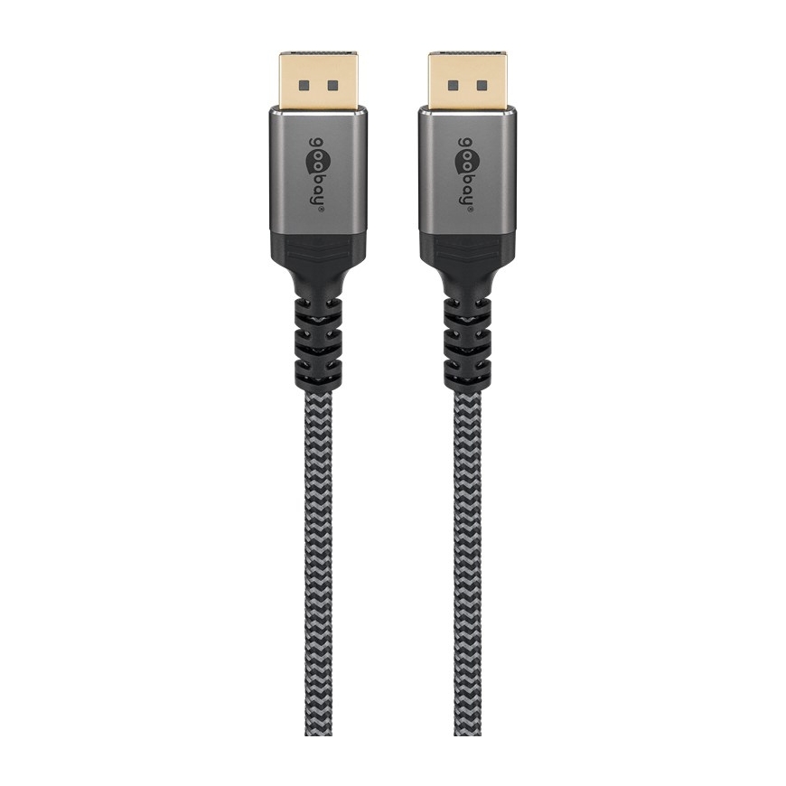 Goobay 65267 DisplayPort-kaabel 5 m Must, Hõbe – 2