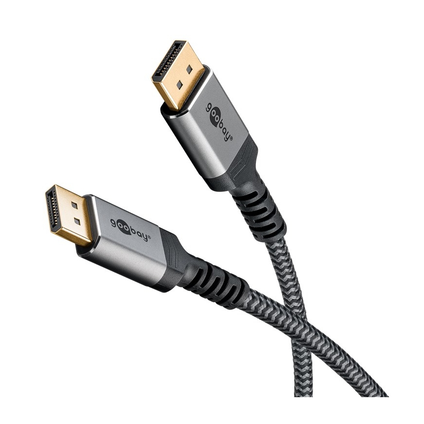 Goobay 65267 DisplayPort-kaabel 5 m Must, Hõbe – 3
