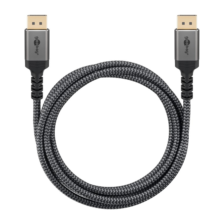 Goobay 65267 DisplayPort-kaapeli 5 m Musta, Hopea – 4
