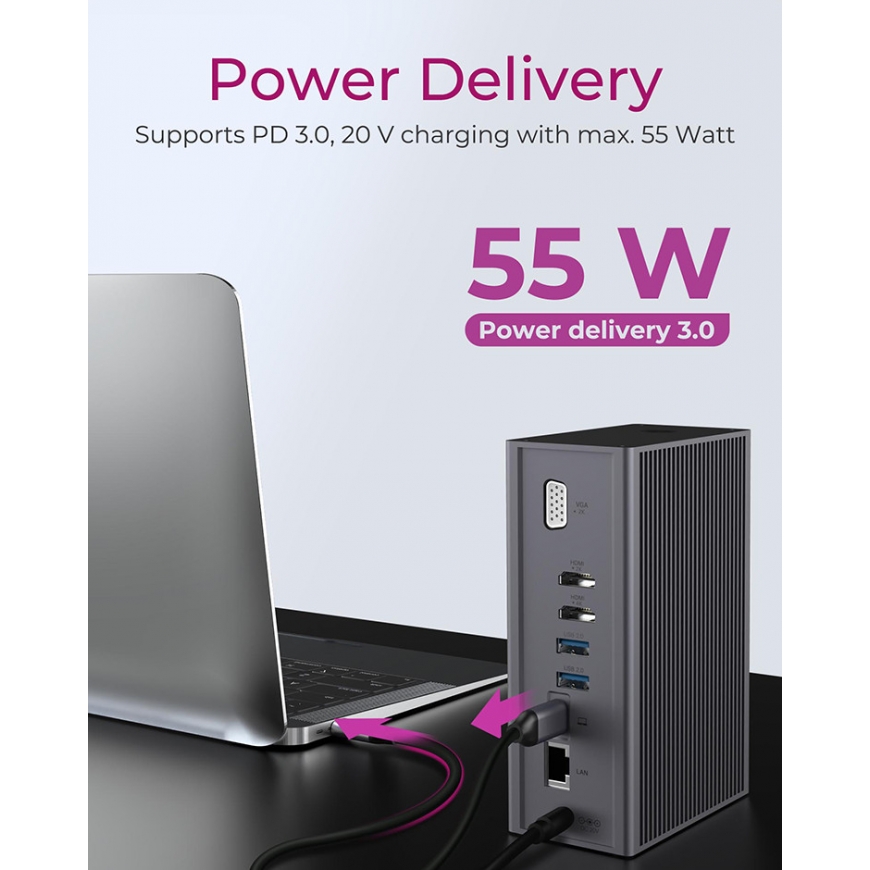 ICY BOX IB-DK2262AC Wired USB 3.2 Gen 1 (3.1 Gen 1) Type-C Anthracite – 4