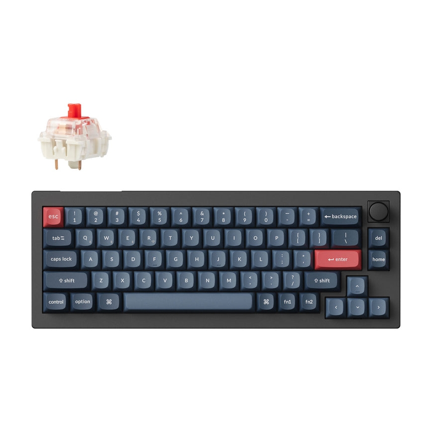 Keychron V2 Max klaviatuur Universaalne USB + RF Wireless + Bluetooth Must, Süsinik