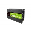 Green Cell Przetwornica napicia PowerInverter LCD 24 V 3000W/60000W Przetwornica samochodowa z wywie Green Cell Przetwornica napicia PowerInverter LCD 24 V 3000W/60000W Przetwornica samochodowa z wywie