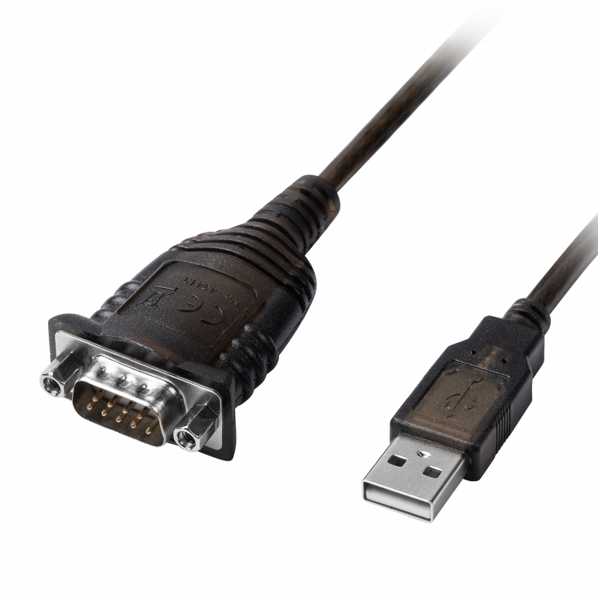 Lindy 43413 кабель последовательной связи Серый 1,5 m USB тип-A RS-232 – 2