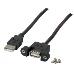 EFB Elektronik K5291SW.0,5V2 USB kabelis USB 2.0 0,5 m USB A Melns