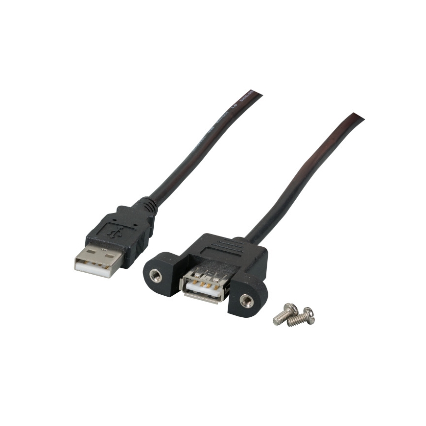 EFB Elektronik K5291SW.0,5V2 USB-kaabel USB 2.0 0,5 m USB A Must