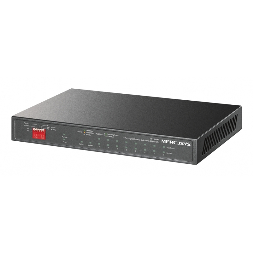 Mercusys MS110GMP võrgulüliti Gigabit Ethernet (10/100/1000) Power over Ethernet tugi Must