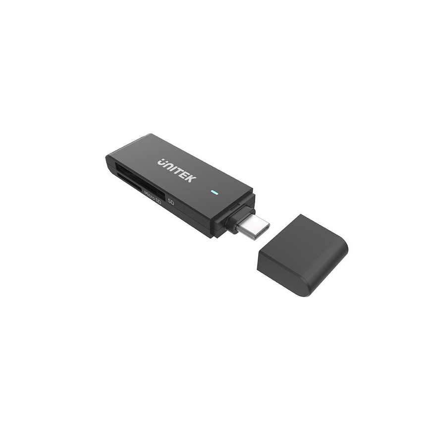 UNITEK Y-9328 kortelių skaitytuvas USB 3.2 Gen 1 (3.1 Gen 1) Type-C Juoda
