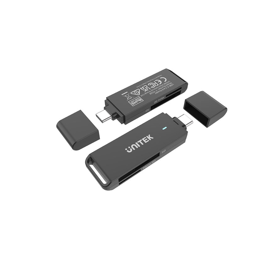UNITEK Y-9328 kortelių skaitytuvas USB 3.2 Gen 1 (3.1 Gen 1) Type-C Juoda – 2