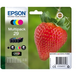 Epson Strawberry C13T29864012 струйный картридж 1 шт Подлинный Стандартная Черный, Голубой, Пурпурный, Желтый