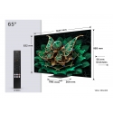 TCL 65C7K tv 165,1 cm (65") 4K Ultra HD Älytelevisio Wi-Fi Metallinen 2600 cd/m²