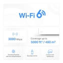 Mercusys Halo H80X (2-pack) Kaks sagedusala (2,4 GHz / 5 GHz) Wi-Fi 6 (802.11ax) Valge 3 Sisemodem Mercusys Halo H80X (2-pack) Kaks sagedusala (2,4 GHz / 5 GHz) Wi-Fi 6 (802.11ax) Valge 3 Sisemodem