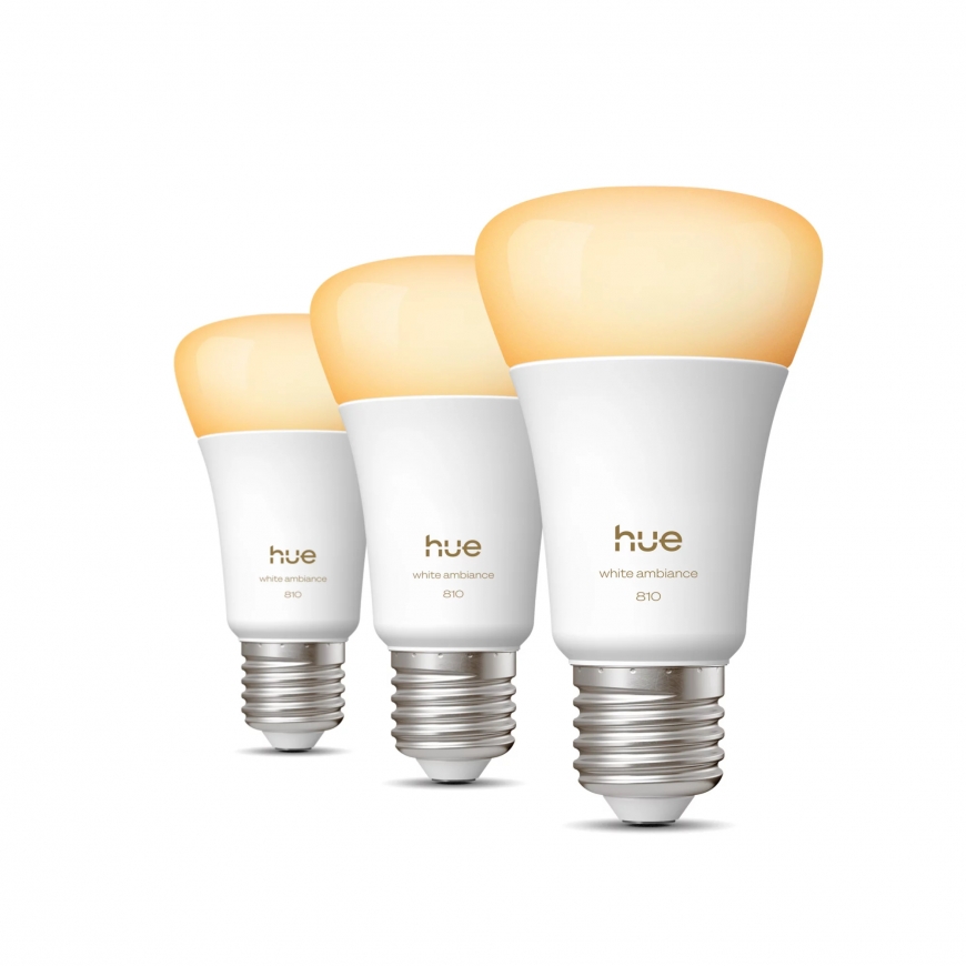 Philips Hue balts atmosfēras apgaismojums A60 – viedā spuldze E27 – 810