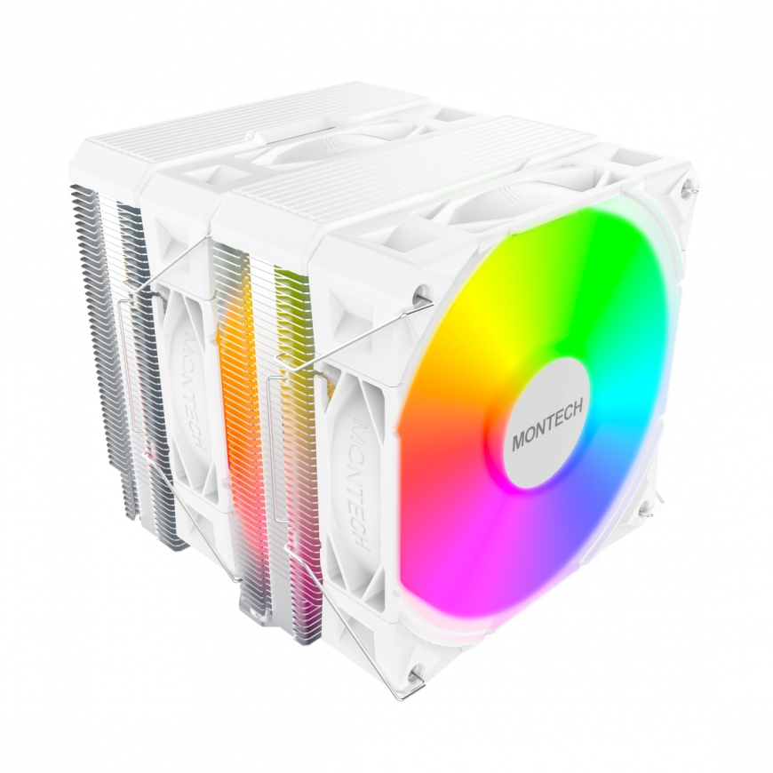 Montech NX600 ARGB Процессор Air cooler 12 cm Белый 1 шт