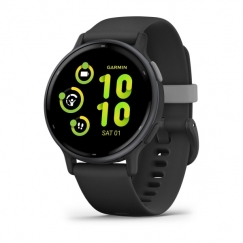 Garmin Vivoactive 5 3,05 cm (1.2") AMOLED 42 mm Digitaalne 390 x 390 pikslit Puutetundlik ekraan Must WiFi GPS (satelliit)