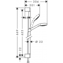 Hansgrohe Croma Select E shower system Chrome, White Hansgrohe Croma Select E shower system Chrome, White