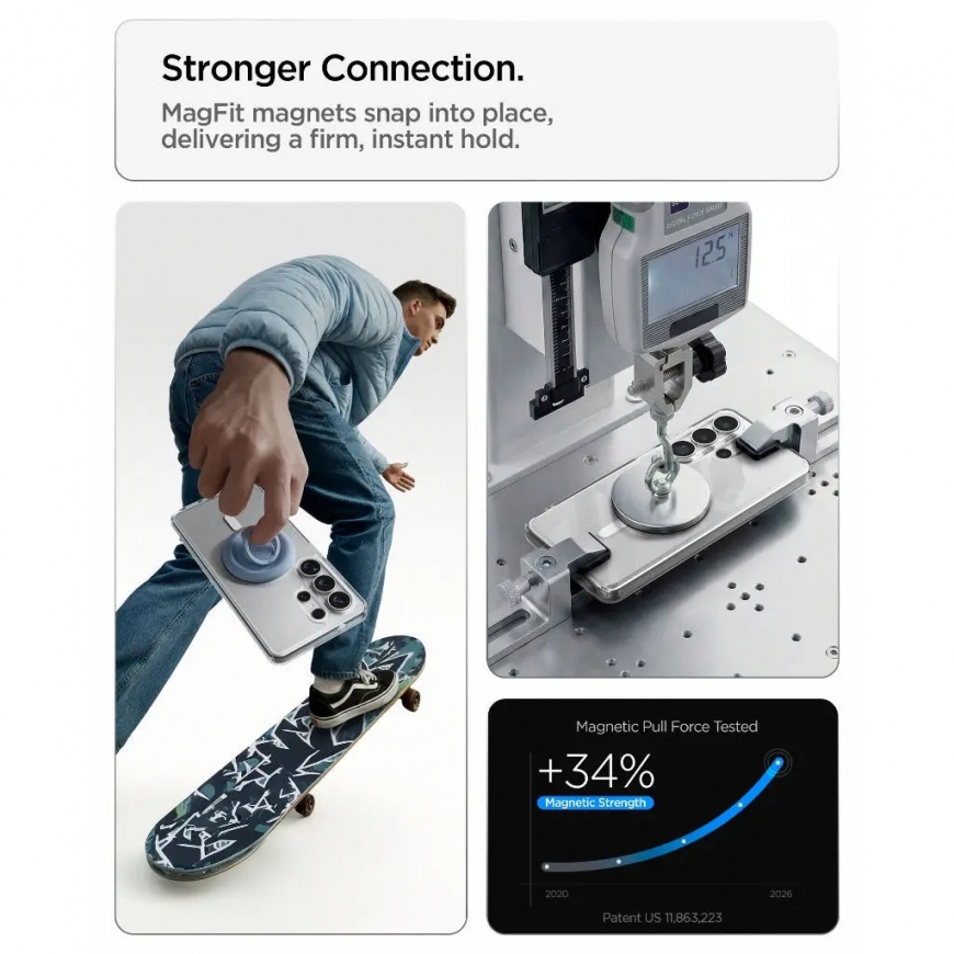 Spigen Ultra Hybrid (MagFit) mobiiltelefoni ümbris 17,5 cm (6.9") Kate Läbipaistev, Valge – 5