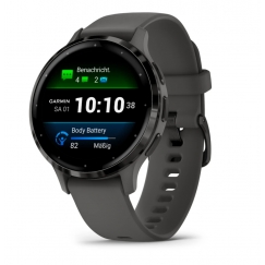 Garmin Venu 3S 3,05 cm (1.2") AMOLED 41 mm Цифровой 390 x 390 пикселей Сенсорный экран Серый Wi-Fi GPS (спутниковый)