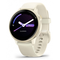 Garmin vívoactive 6 3,05 cm (1.2") AMOLED 42 mm Цифровой 390 x 390 пикселей Сенсорный экран Белый Wi-Fi GPS (спутниковый)