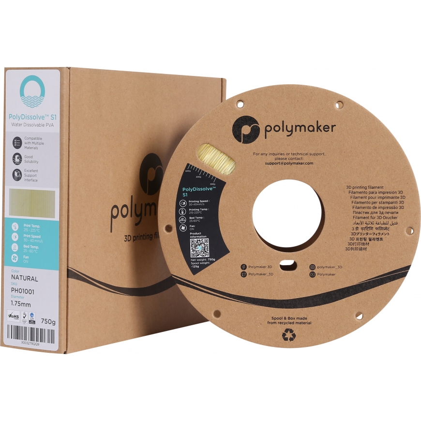 Polymaker PH01001 eksploatacinė medžiaga 3D spausdintuvams PVA 750 g – 2