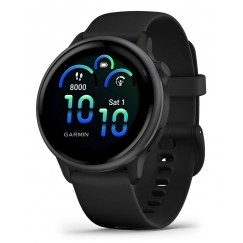 Garmin vívoactive 6 3,05 cm (1.2") AMOLED 42 mm Цифровой 390 x 390 пикселей Сенсорный экран Черный Wi-Fi GPS (спутниковый)