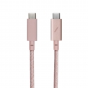 Native Union Belt Cable Pro (USB-C to USB-C) USB-kaapeli USB 2.0 2,4 m USB C Vaaleanpunainen