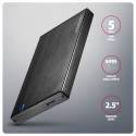 Axagon EE25-XA6C cieto disku uzglabāšanas sistēma HDD/SSD korpuss Melns 2.5" Axagon EE25-XA6C cieto disku uzglabāšanas sistēma HDD/SSD korpuss Melns 2.5"