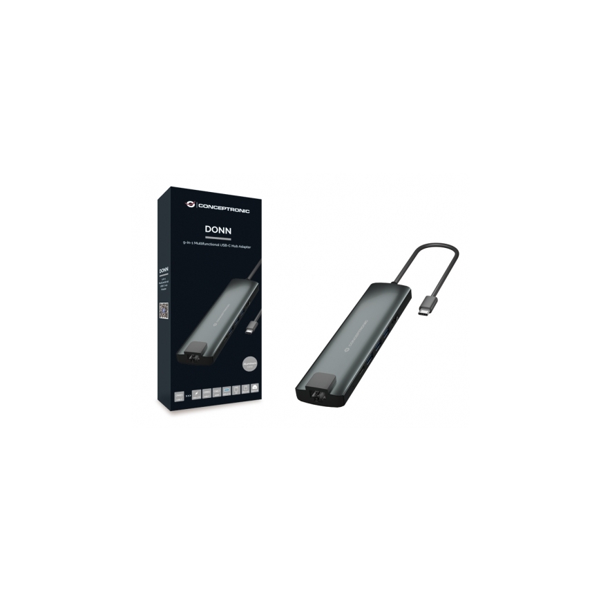Conceptronic DONN06G USB 3.2 Gen 1 (3.1 Gen 1) Type-C Черный, Серебристый – 3