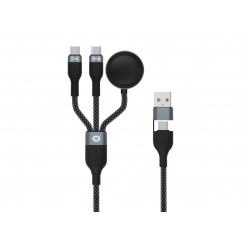 Conceptronic ETTA08B15 USB кабель USB 2.0 1,5 m USB A 2 x USB C Черный