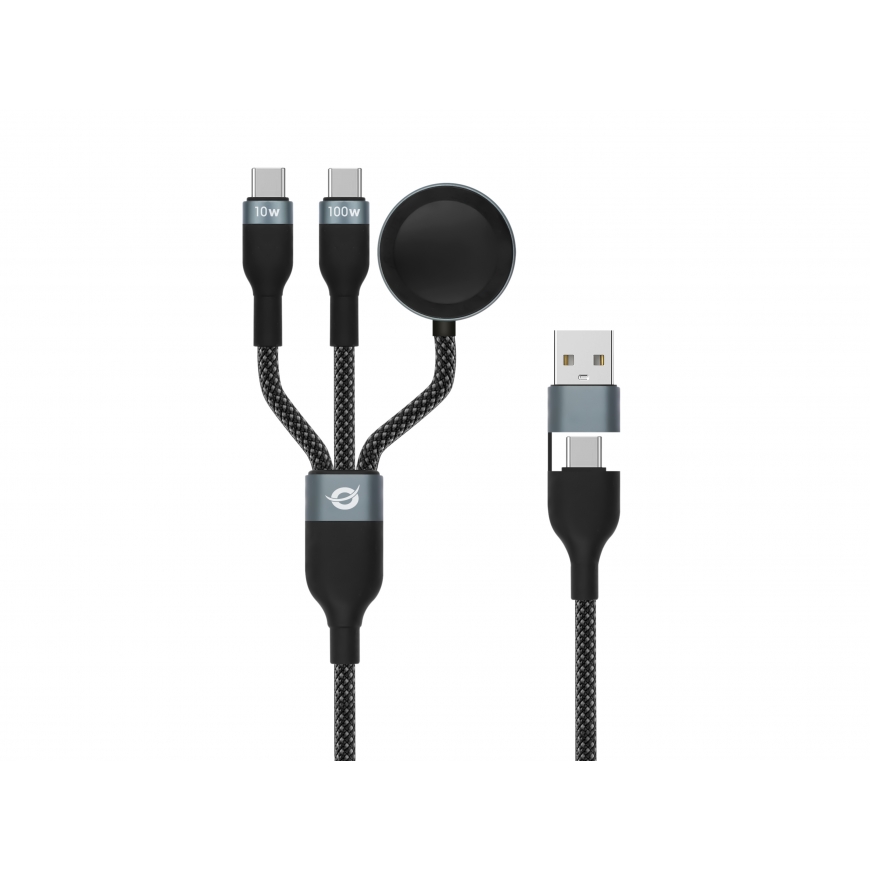 Conceptronic ETTA08B15 USB кабель USB 2.0 1,5 m USB A 2 x USB C Черный