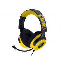 Razer Kraken V4 X Pokemon Austiņas Vadu Speļu USB Type-C / USB Type-A Melns, Dzeltens