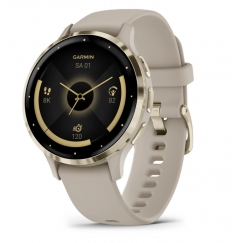 Garmin Venu 3S 3,05 cm (1.2") AMOLED 41 mm Digitāls 390 x 390 pikseļi Skārienjūtīgais ekrāns Zelts, Pelēks Wi-Fi GPS