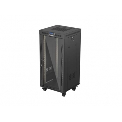 Lanberg FF01-6624-12BL püstik 24U Eraldiseisev serverikapp Must
