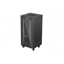 Lanberg FF01-6624-12BL palvelinteline 24U Itseseisova teline Musta