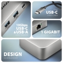 Axagon HUB USB HMC-CUB83X2, USB 10Gbps hub, 2x USB-A, USB-C, HDMI & DP 4k/144Hz, RJ-45 GLAN, PD 100W Axagon HUB USB HMC-CUB83X2, USB 10Gbps hub, 2x USB-A, USB-C, HDMI & DP 4k/144Hz, RJ-45 GLAN, PD 100W