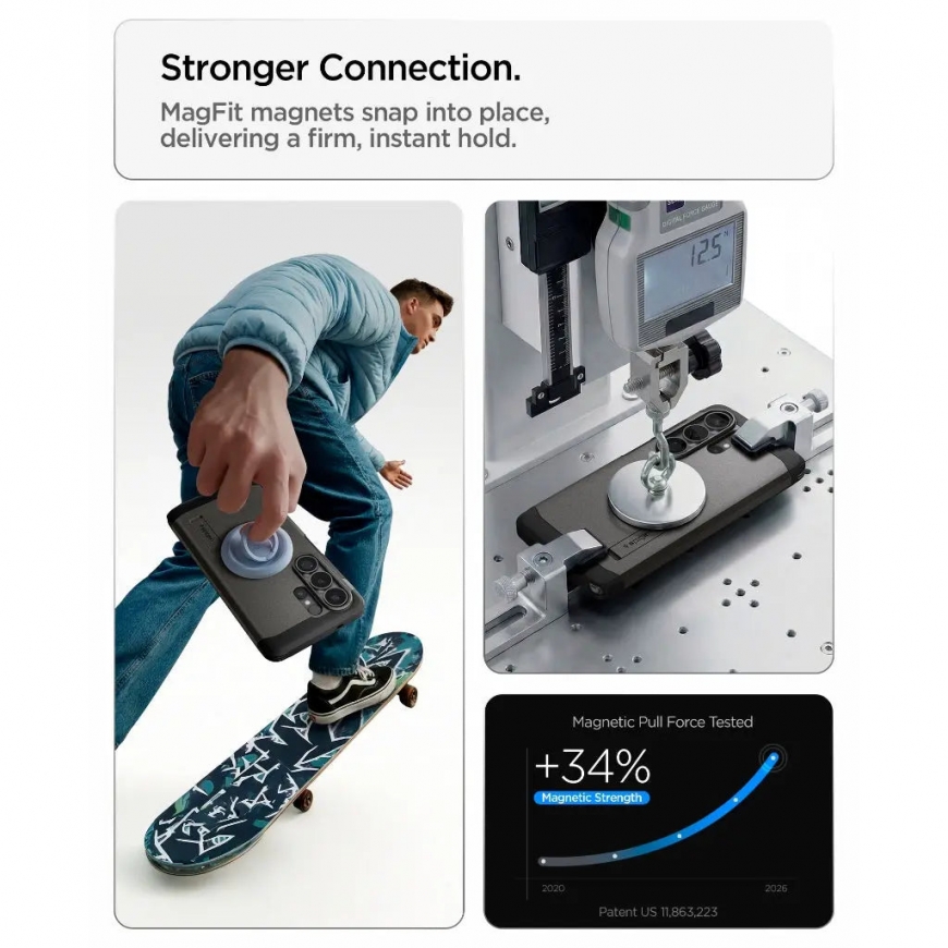 Spigen Tough Armor (Magfit) mobilo telefonu apvalks 17,5 cm (6.9") Aploksne Metālisks – 3