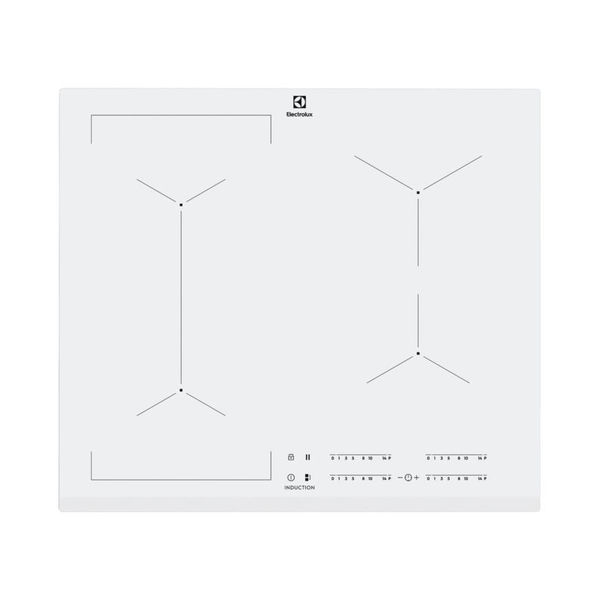 Electrolux EIV63440BW Balts Iebūvēts Zonas indukcijas
