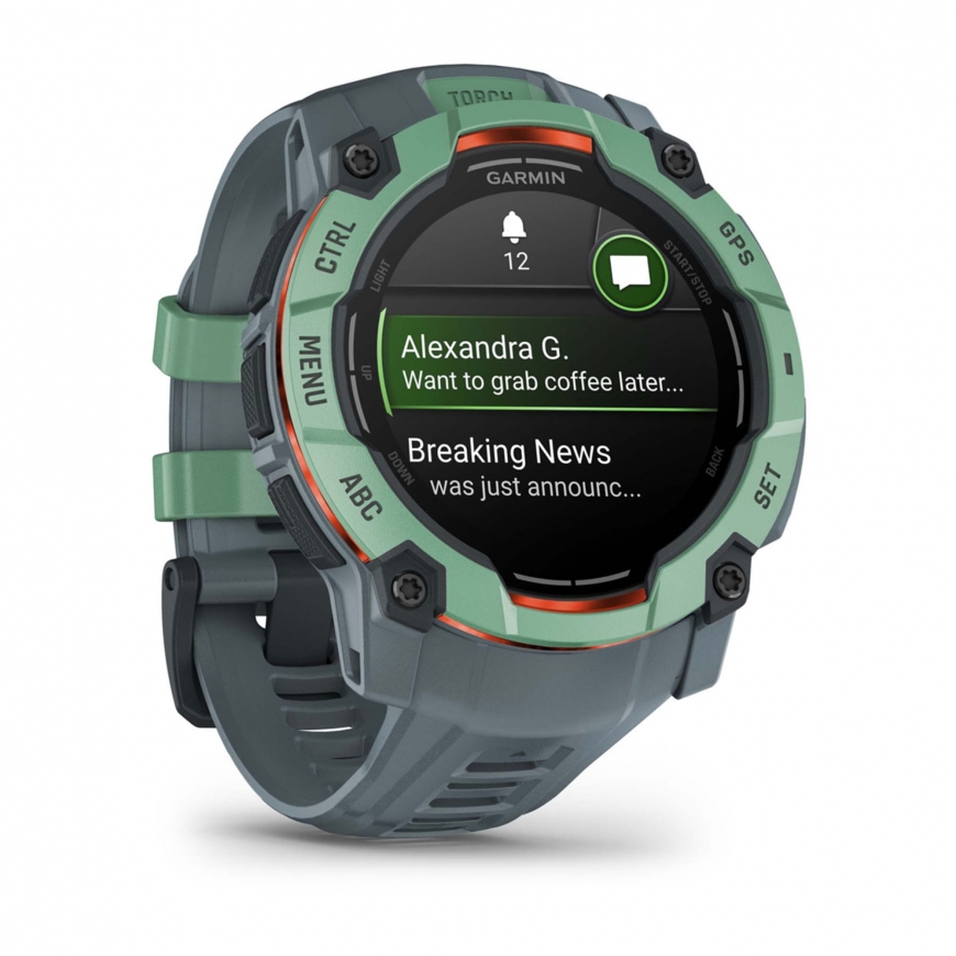 Garmin Instinct 3 AMOLED 3.3 cm (1.3") 50 mm Digital 416 x 416 pixels Touchscreen Green GPS (satelli