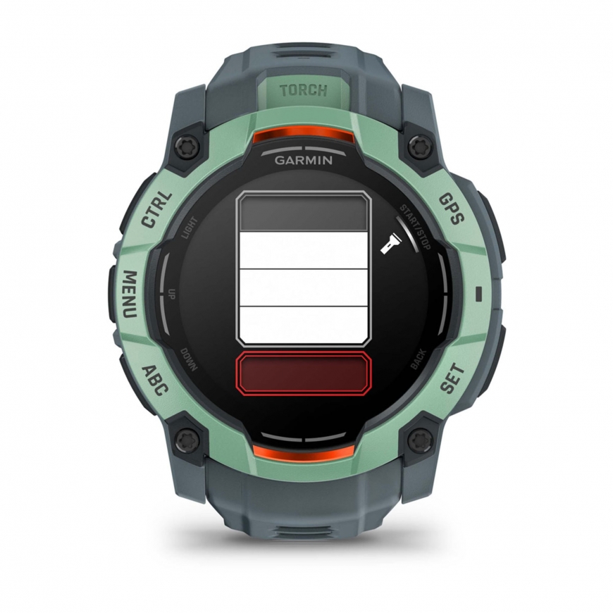 Garmin Instinct 3 AMOLED 3,3 cm (1.3") 50 mm Digitāls 416 x 416 pikseļi Skārienjūtīgais ekrāns Zaļš – 5