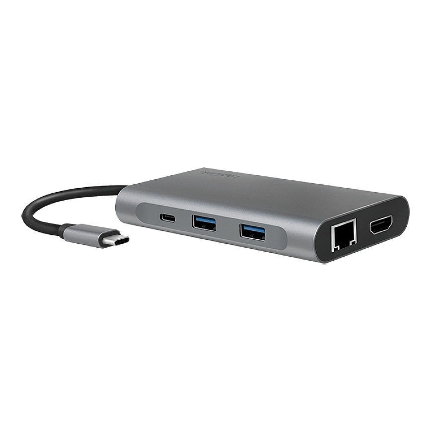 LogiLink UA0382 dokstacija Vadu USB 3.2 Gen 1 (3.1 Gen 1) Type-C Sudrabs – 3